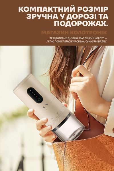 Портативная жерновая кофемолка на аккумуляторе Coffee Grinder HB-952 3.7V 681003