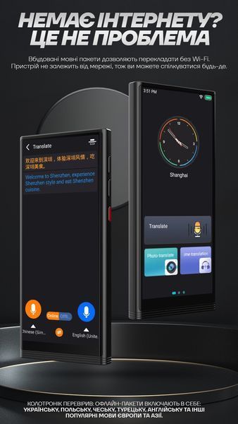 Голосовой переводчик Ai Smart Translator M18 (UA) 810042