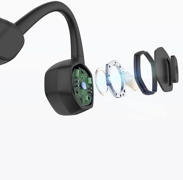 Костные наушники Kemi OpenEar X15 LED IPX8 Bluetooth 5.3 + MP3-плеер 32 ГБ Черный 991108