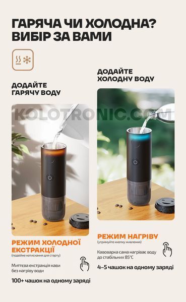 Портативная кофеварка на аккумуляторе iCafilas Espresso Maker ME2604 680003