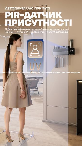 Настінний УФ-стерилізатор для зубних щіток WUJUN K3 Ultra Plus 032001