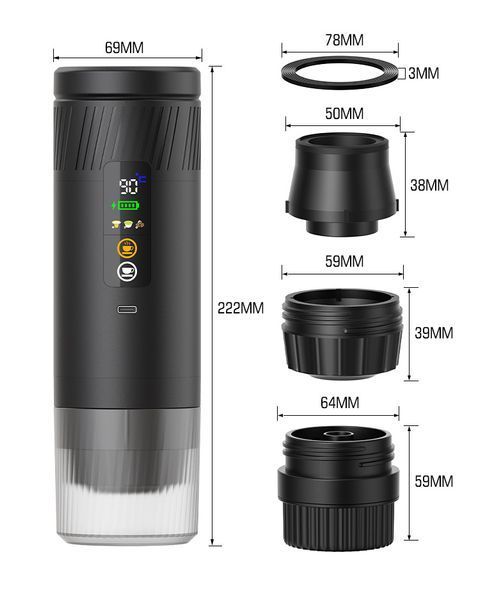 Портативная кофеварка на аккумуляторе Portable Espresso Machine KF-JN-04 680011